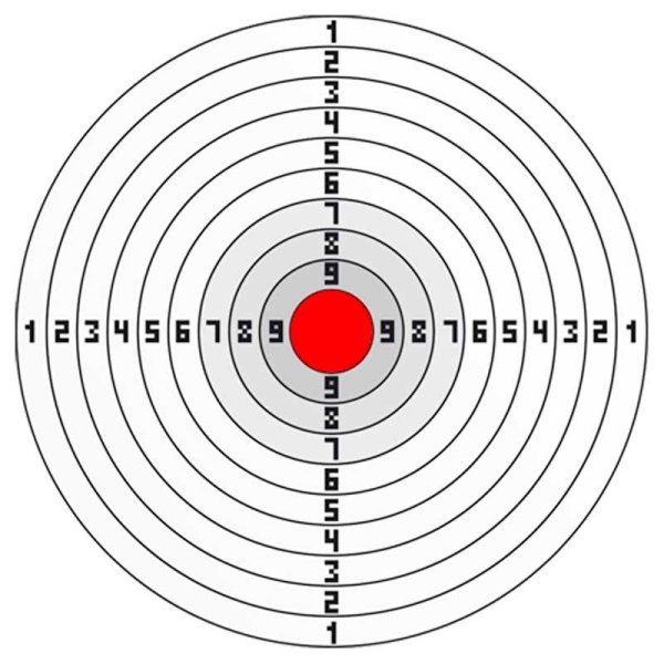 Мишень для пневматики а4 25 метров