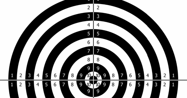 Мишень для пневматики а4 25 метров