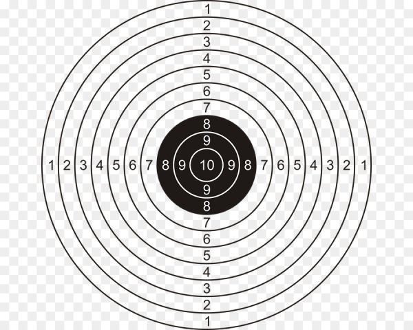 Мишень Remington №4 спортивная 500х500 черная (в уп 500шт.)