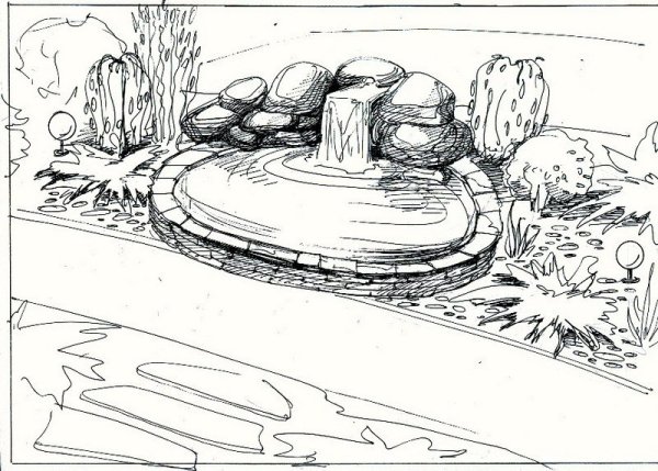 Эскиз ландшафтного дизайна