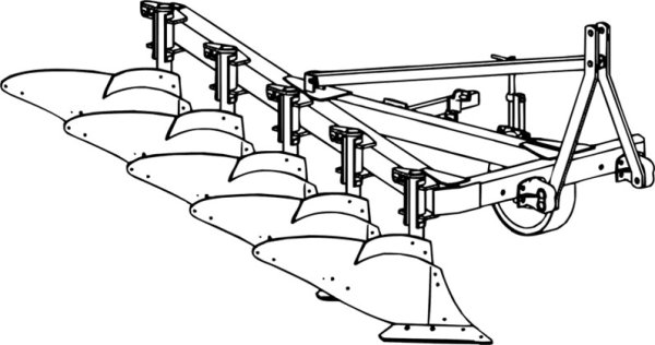 Плуг лемешный навесной ПЛН-5-35 схема