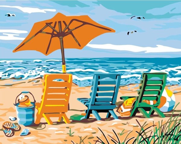 Пляж мультяшный