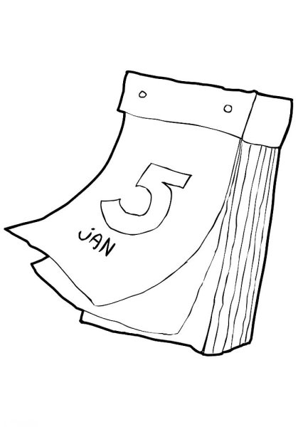 Календарь карандашом