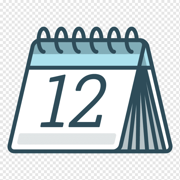 Календарный лист на прозрачном фоне