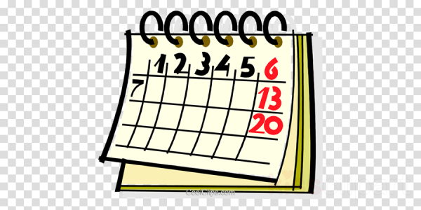Календарь на прозрачном фоне