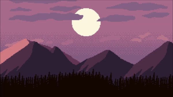 Пиксель арт пейзаж