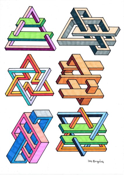 Переплетение геометрических фигур