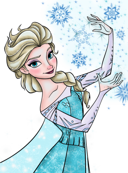 Эльза Дисней для срисовки