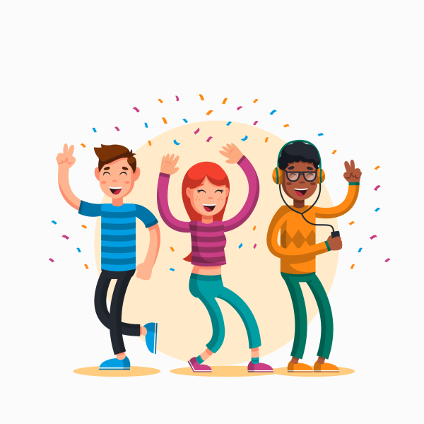 Дети веселье вектор