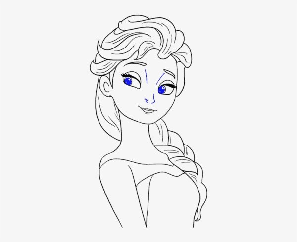 Портрет Эльзы раскраска
