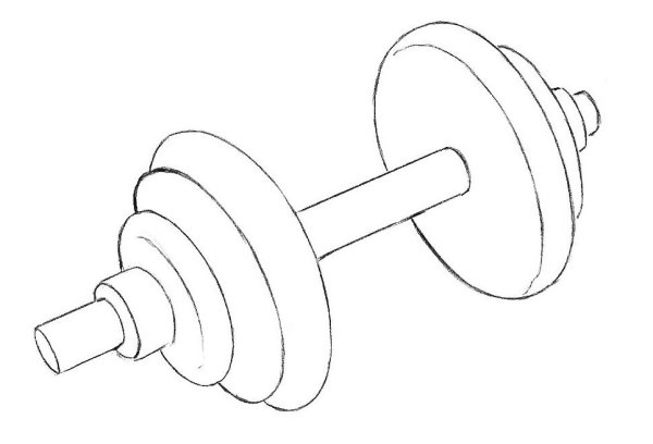 Гантели рисунок для детей