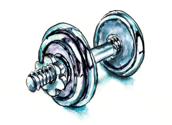 Нарисовать гантели