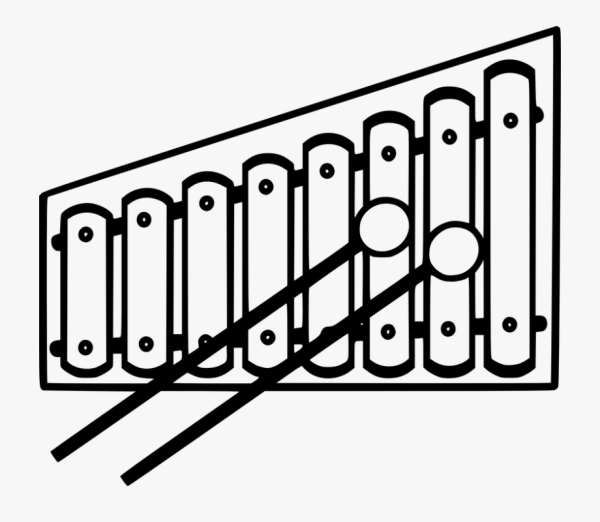 Раскраска металлофон музыкальный инструмент