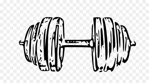 Гантели трафарет