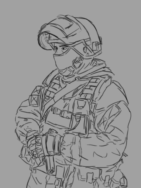 Rainbow Six Siege карандашом