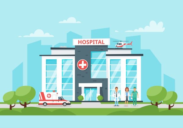 Больница мультяшная здание