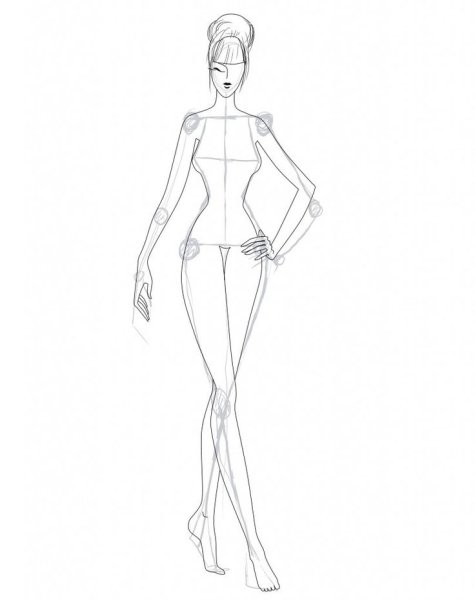 Силуэт женский для моделирования