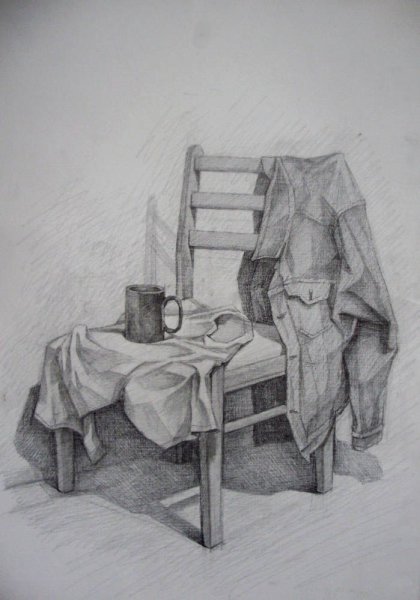 Наброски зарисовки предметов