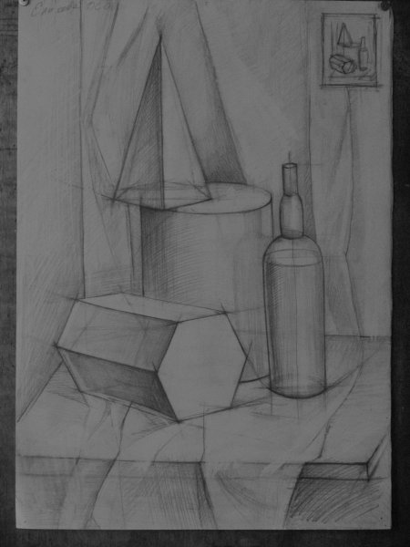 Линейно-конструктивное построение натюрморта