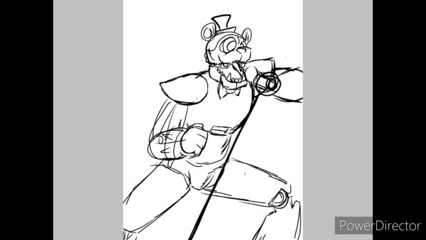 Раскраска ФНАФ 9 секьюрити Брич Монти