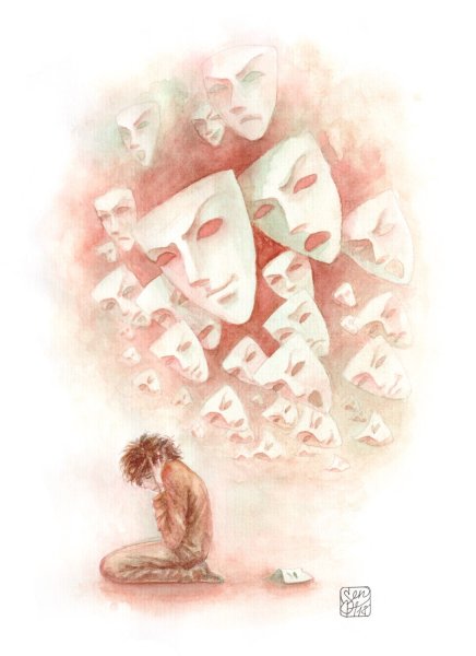 Эмоции акварель