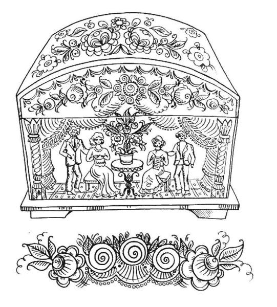 Шкатулка раскраска