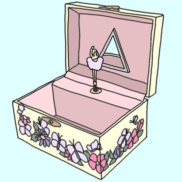 Нарисовать музыкальную шкатулку