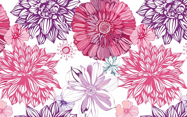 Астры акварелью