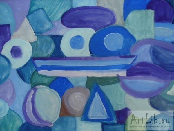 Пейзаж гуашью