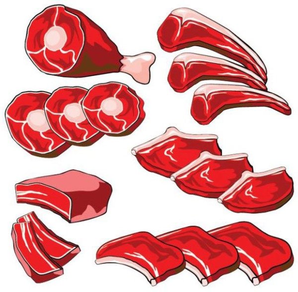 Мясо вектор