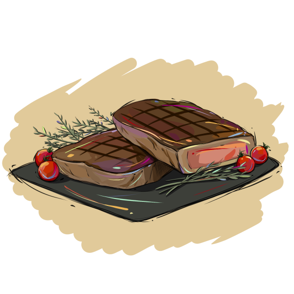 Мясо нарисованное