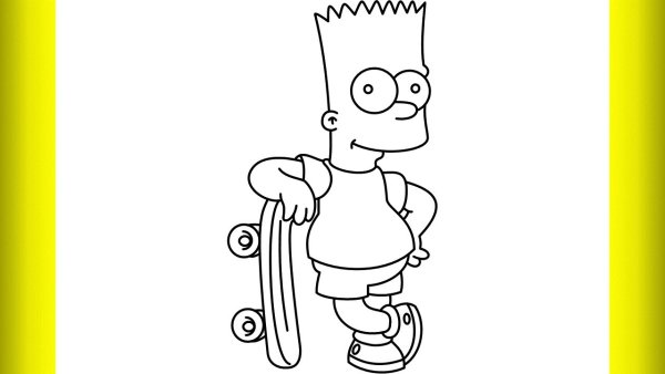 Барт симпсон скетч