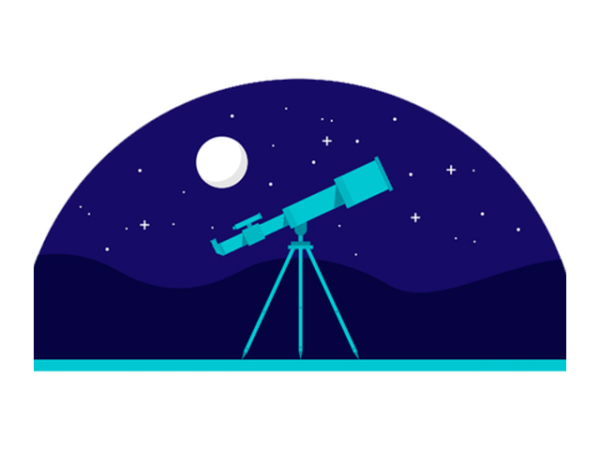 Телескоп нарисовать