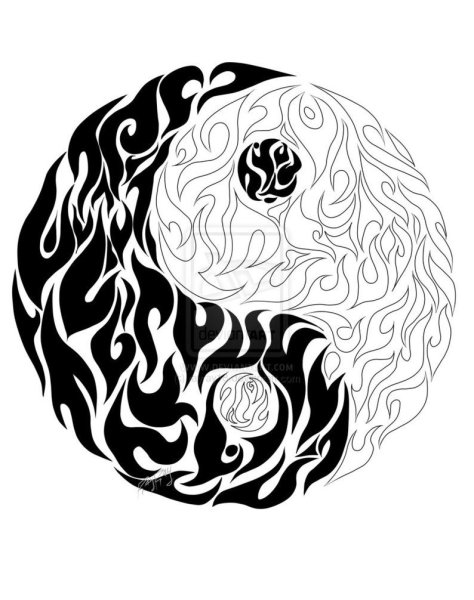 Инь Янь тату эскиз