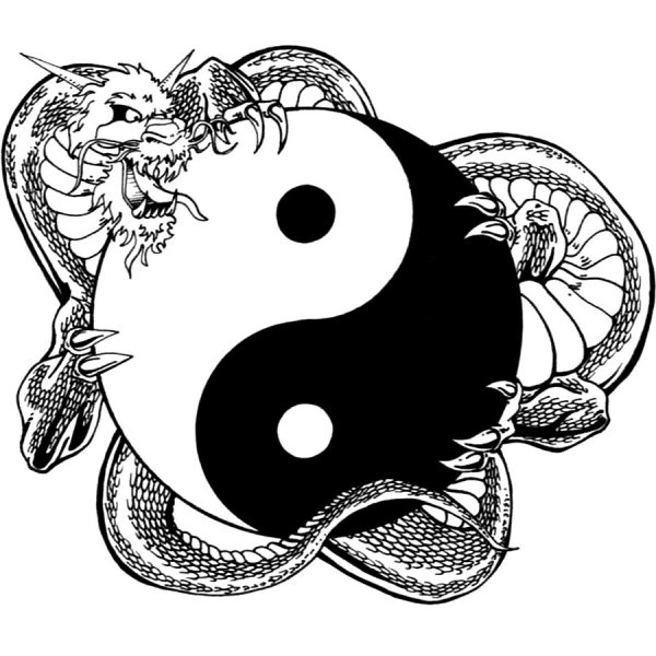 Дракон Япония Инь Янь