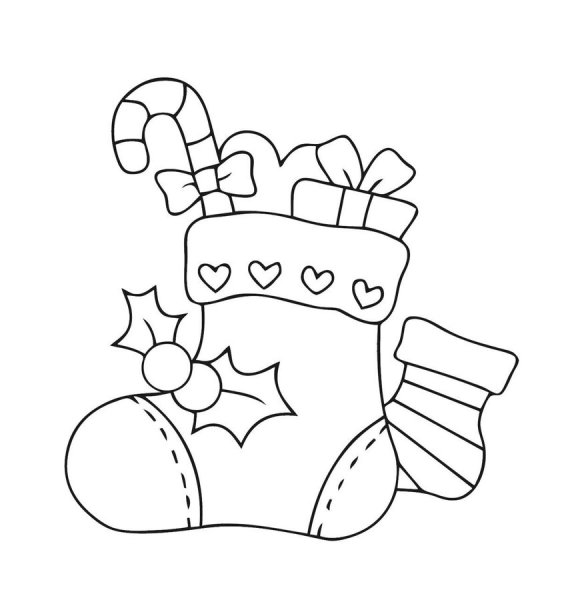 Новогодний носок для подарков