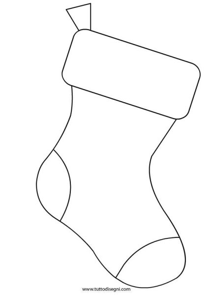 Новогодний сапожок раскраска