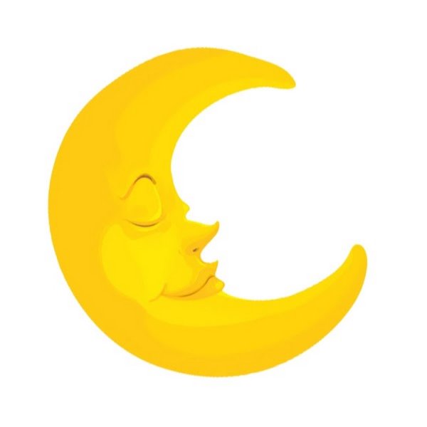 Месяц на белом фоне