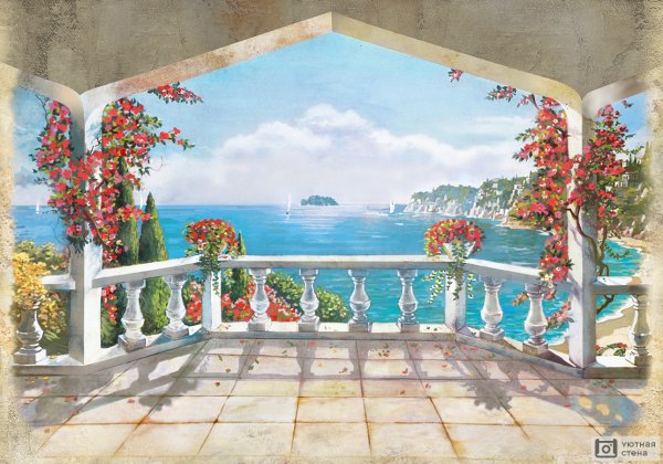 «Терраса на берегу моря. Местечко Капуччини близ Сорренто». 1827 Год