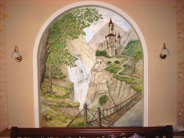 Фреска на стену замок