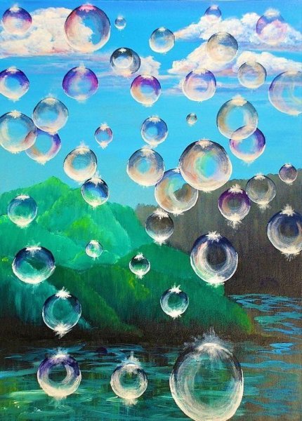 Пузыри акварелью
