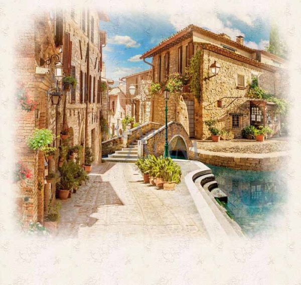 Итальянские фрески на стену