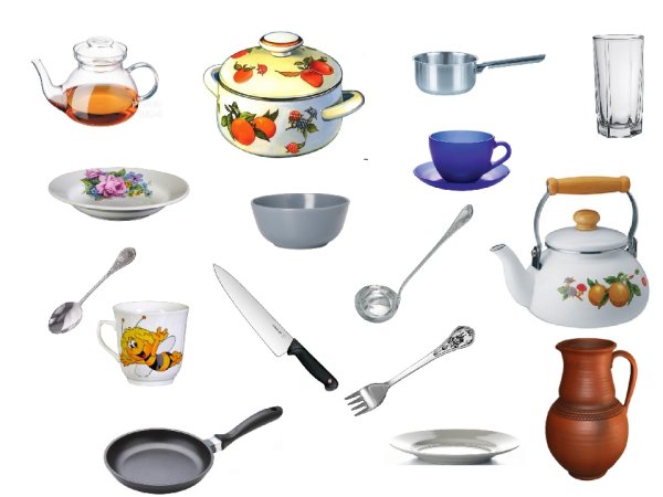 Посуда (чайная, кухонная, столовая) вторая младшая группа