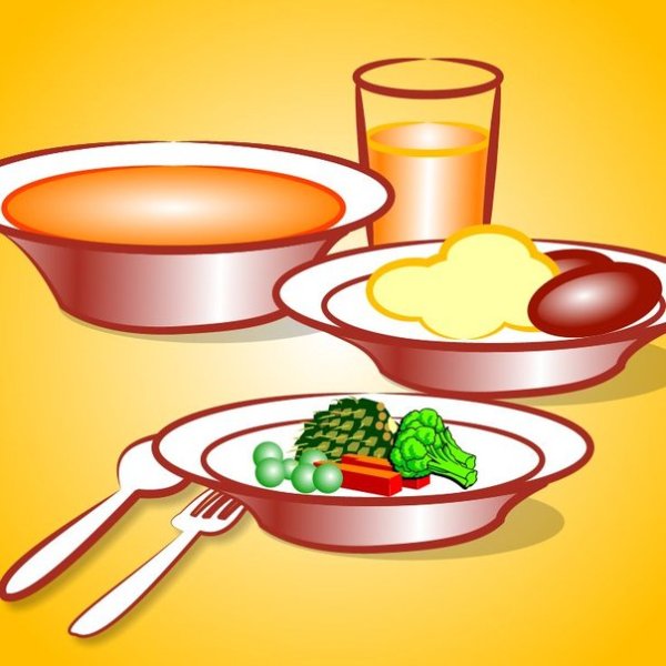 Обед детский сад мультяшный