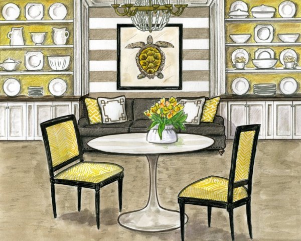 Нарисовать интерьер