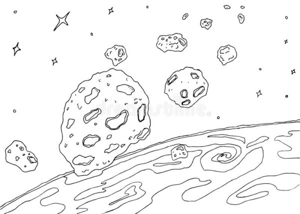 Астероид раскраска для детей