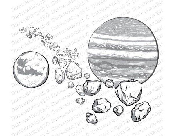 Астероид раскраска