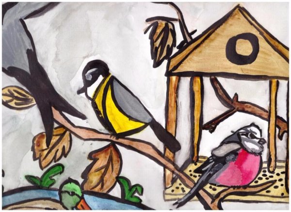 Рисунок на тему птицы