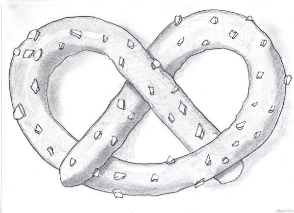 Крендель раскраска