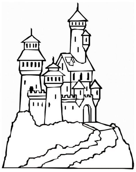 Раскраска замок